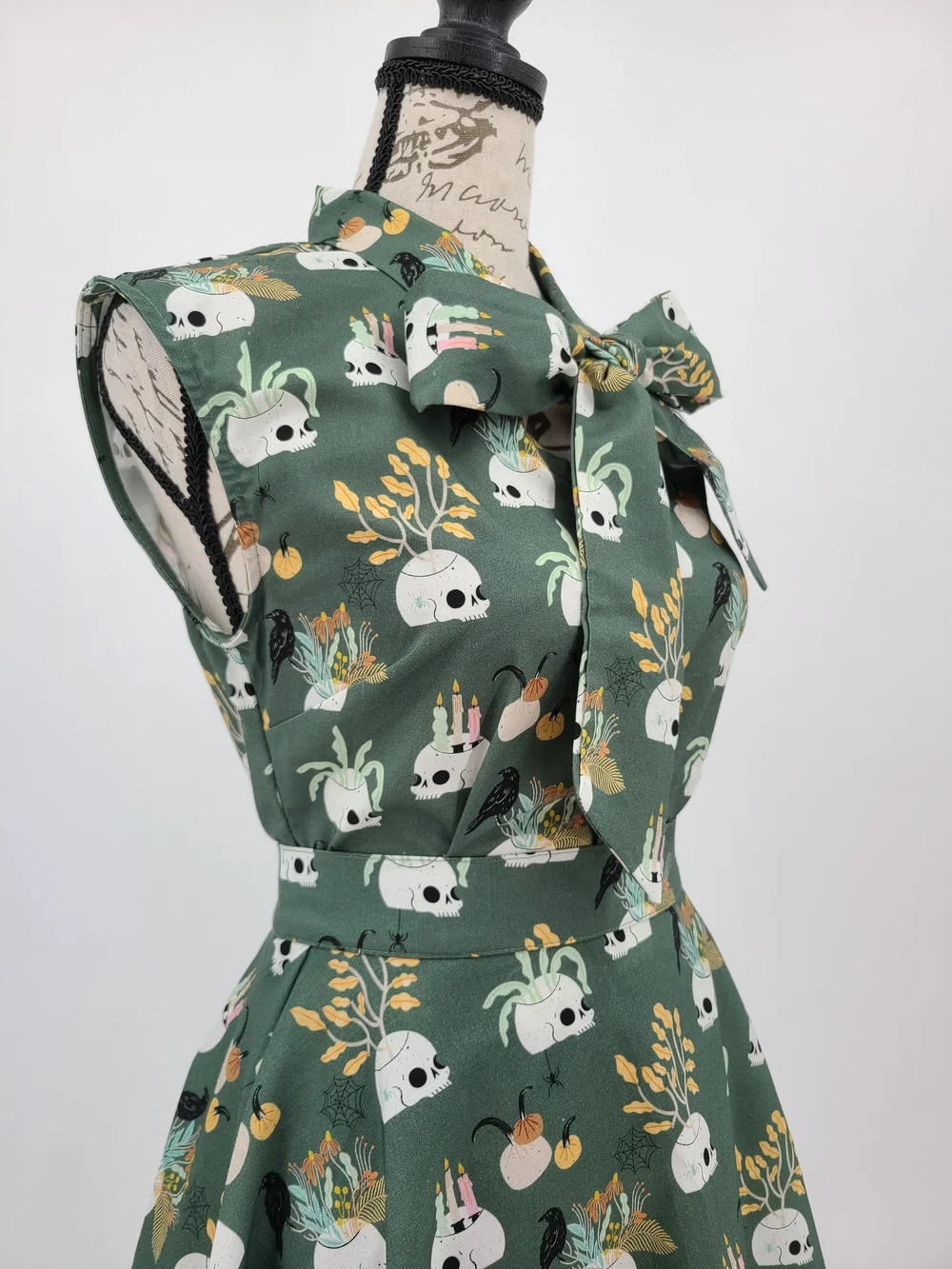 Retrolicious 100% Cotton Summerween Blouse And Skirt Set Size XS